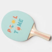 pooltijd. Ping Pong Paddle Tafeltennisbatje (Zijkant)