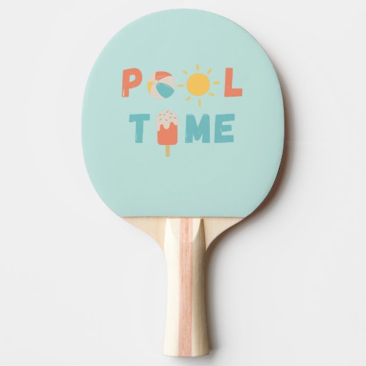 pooltijd. Ping Pong Paddle Tafeltennisbatje (Voorkant)