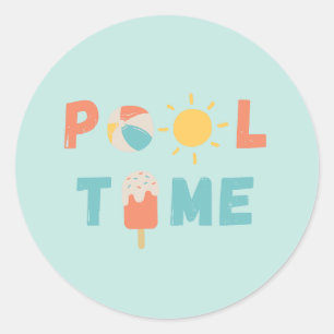 pooltijd. Stickers en labels