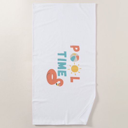 pooltijd. Strandlaken (Voorkant)