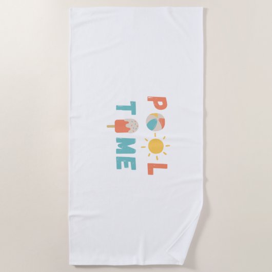 pooltijd. Strandlakens (Voorkant)