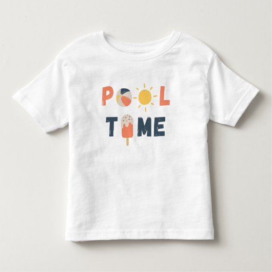 pooltijd. Toddler T-Shirt en Topjes (Voorkant)