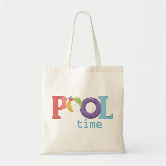 pooltijd tote bag (Voorkant)