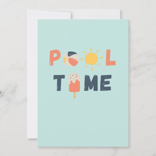 pooltijd. Uitnodigingen en aankondigingen (Voorkant)