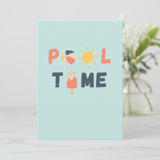 pooltijd. Uitnodigingen en aankondigingen (Staand voorkant)