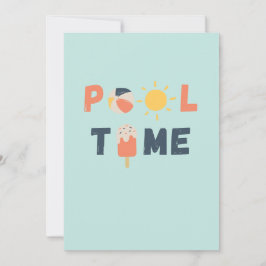 pooltijd. Uitnodigingen en aankondigingen