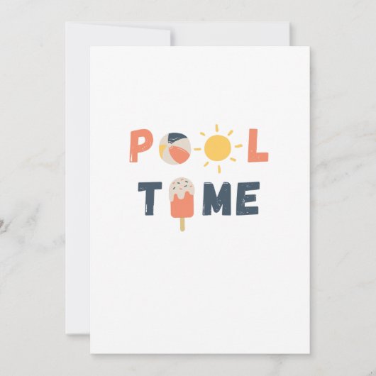 pooltijd. Uitnodigingen en aankondigingen (Voorkant)