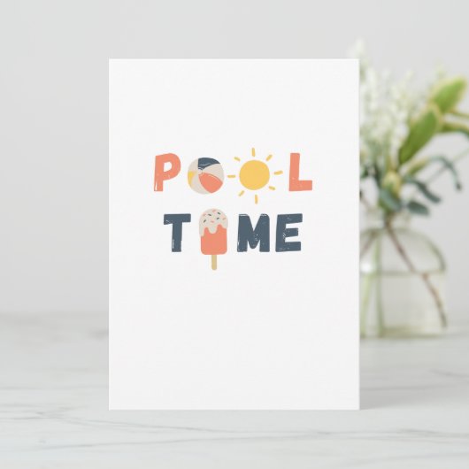 pooltijd. Uitnodigingen en aankondigingen (Staand voorkant)