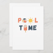 pooltijd. Uitnodigingen en aankondigingen (Voorkant / Achterkant)