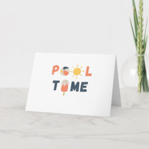 pooltijd. Uitnodigingen en Wenskaarten