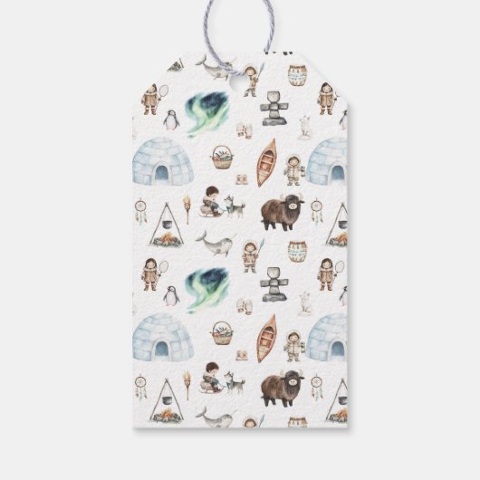 Pooltocht verjaardagsfeestje cadeaulabel (Achterkant)