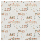 Pooltrein - Elf kerstmannen helpers Prettige feest Stof (Swatch)