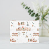 Pooltrein - Kerstmis vakantie levering Briefkaart (Staand voorkant)