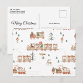 Pooltrein - Kerstmis vakantie levering Briefkaart (Voorkant / Achterkant)