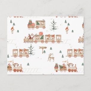 Pooltrein - Kerstmis vakantie levering Briefkaart