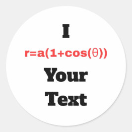 poolvergelijking (hart I) Ronde Sticker