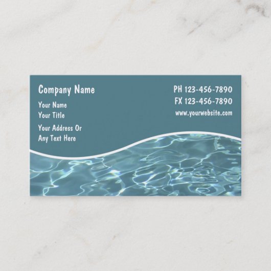 poolVisitekaartjes Visitekaartje (Voorkant)