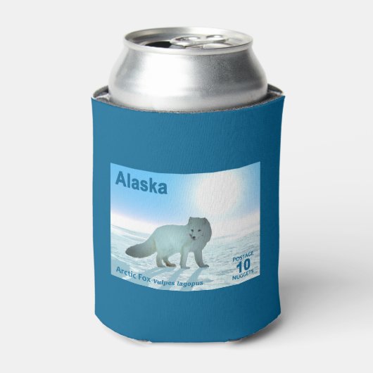 Poolvos - Alaska Postzegel Blikjeskoeler (Blikje Voorkant)