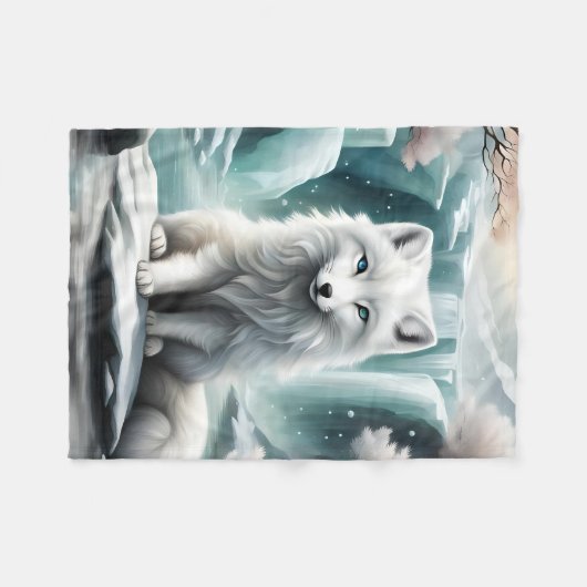 Poolvos Fleece Deken (Voorkant (Horizontaal))