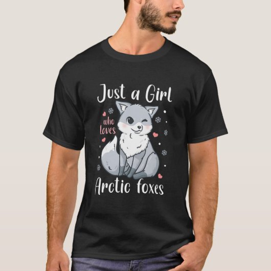 Poolvos Gewoon Een Die Van Poolvossen Houdt T-shirt (Voorkant)