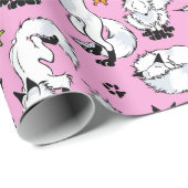 Poolvos op Roze Verpakkend Document Cadeaupapier (Rol Hoek)