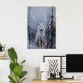 Poolvos Winterlandschap, Sfeervolle Wandkunst Poster (Thuiskantoor)