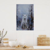 Poolvos Winterlandschap, Sfeervolle Wandkunst Poster (Keuken)