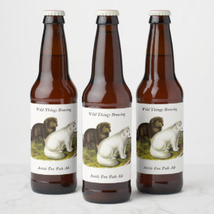 poolvos (witte vos, poolvos, sneeuwvos) bier etiket