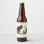 poolvos (witte vos, poolvos, sneeuwvos) bier etiket (Voorkant)