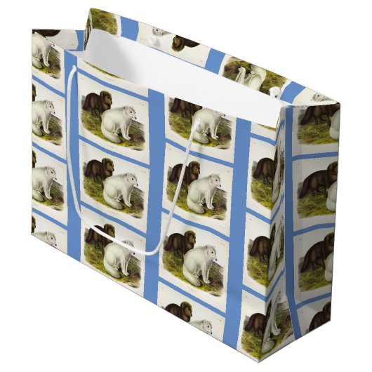 poolvos (witte vos, poolvos, sneeuwvos) groot cadeauzakje (Voorkant Gekanteld)