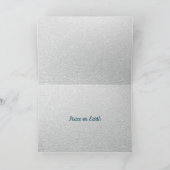 Poolvos zittend in de sneeuw feestdagen kaart (Binnen)