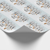 poolvossen-winterlandschap cadeaupapier (Hoek)