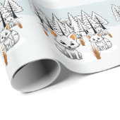 poolvossen-winterlandschap cadeaupapier (Rol Hoek)