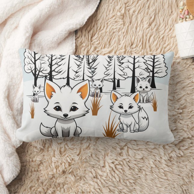 poolvossen-winterlandschap kussen (Deken)