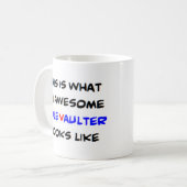 poolvulster, geweldige koffiemok (Voorkant links)