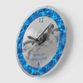  poolwater Foto Lijst Deep Blue Swim Grote Klok (Hoek)