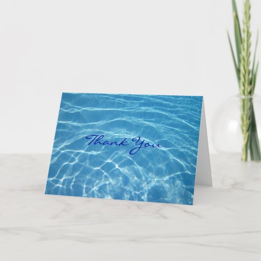 poolwater Opmerking: Bedankkaart (Voorkant)