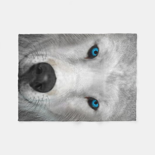 Poolwolf Fleece Deken (Voorkant (Horizontaal))