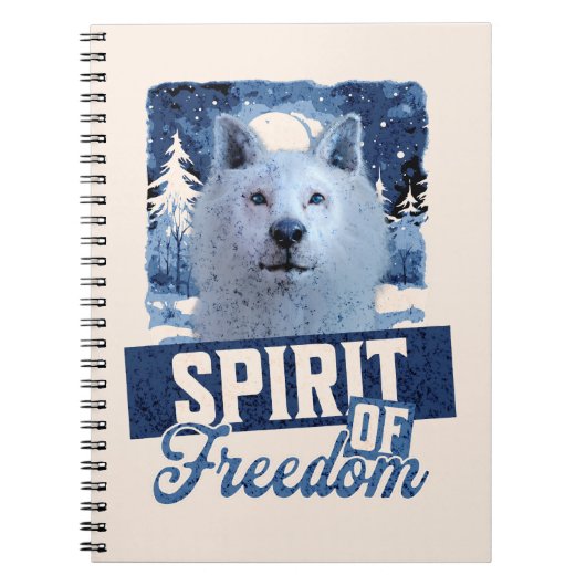 Poolwolf Geest van Vrijheid Natuurontwerp Notitieboek (Voorkant)