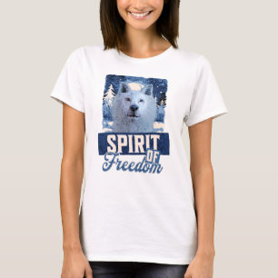 Poolwolf Geest van Vrijheid Natuurontwerp T-shirt
