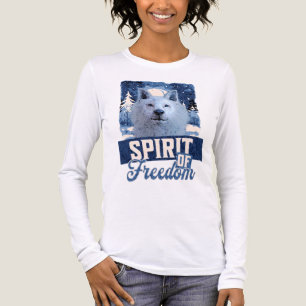 Poolwolf Geest van Vrijheid Natuurontwerp Tri-Blend Shirt