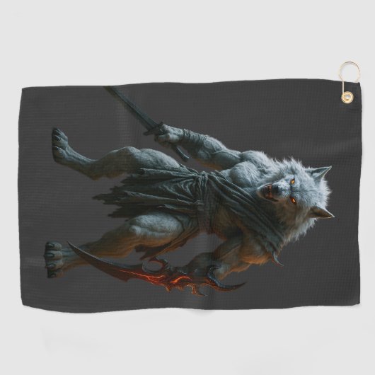 Poolwolf Golfhanddoek (Horizontaal)