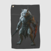 Poolwolf Golfhanddoek (Voorkant)