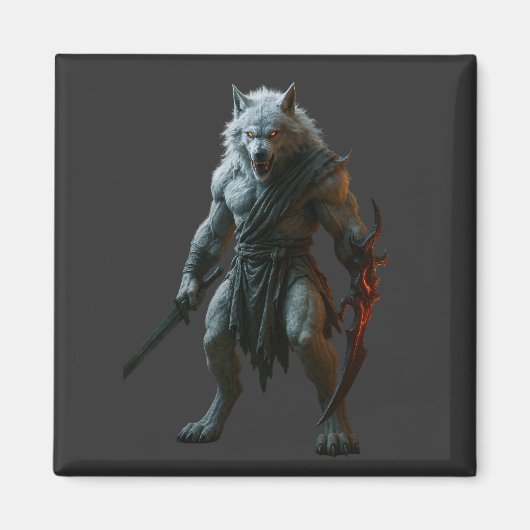 Poolwolf Magneet (Voorkant)