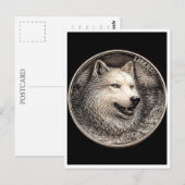 Poolwolf. Zwervernikkelmunt. Briefkaart (Voorkant / Achterkant)
