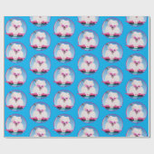 Poolzijdehond in veters cadeaupapier (Vlak)