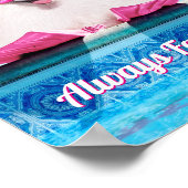 Poolzijdehond in veters poster (Hoek)