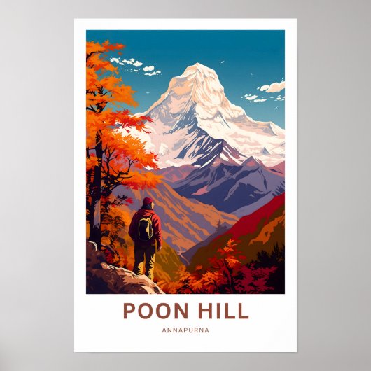Poonhill Annapurna Reisprint Poster (Voorkant)