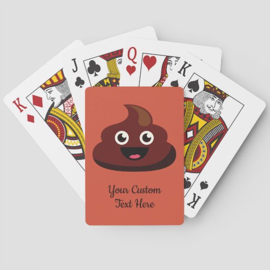 POOP aangepaste tekst- en kleurenkaarten Pokerkaarten (Achterkant)