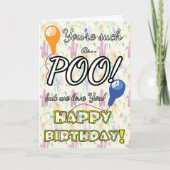 POOP ballonnen cake grappige kinderen verjaardag Kaart (Voorkant)